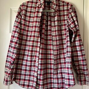 GAP Plaid Casual Oxford Shirt Standard Fit